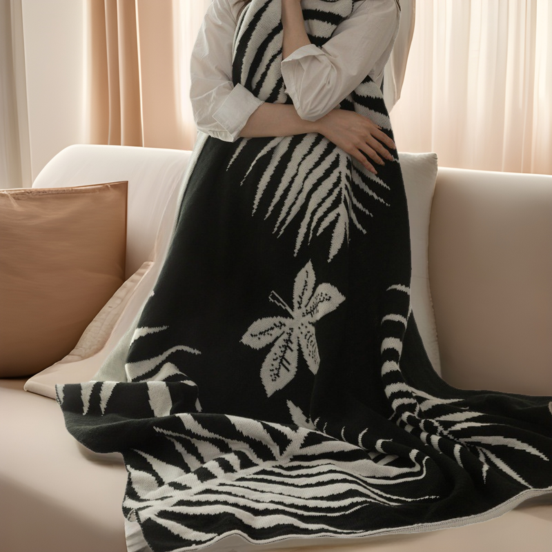 Light Luxury Sofa Cover Blanket Knitted Thin Blanket Air-conditioning Blanket Office Nap Blanket Towel Blanket Nordic ins Style