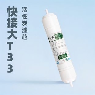 Water purifier filter quick connect large T33 filter home RO reverse osmosis pure water machine 3 points rear activated carbon taste