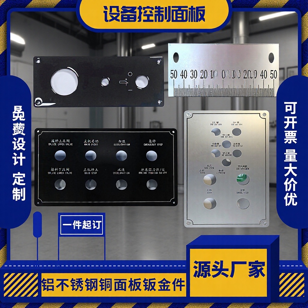 不锈钢腐蚀电气铭牌铝制机器控制面板设备标牌钣金雕刻封口贴刻字