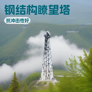 钢结构监控铁塔瞭望塔景区山顶观测杆塔热镀锌防腐可来图定制加工