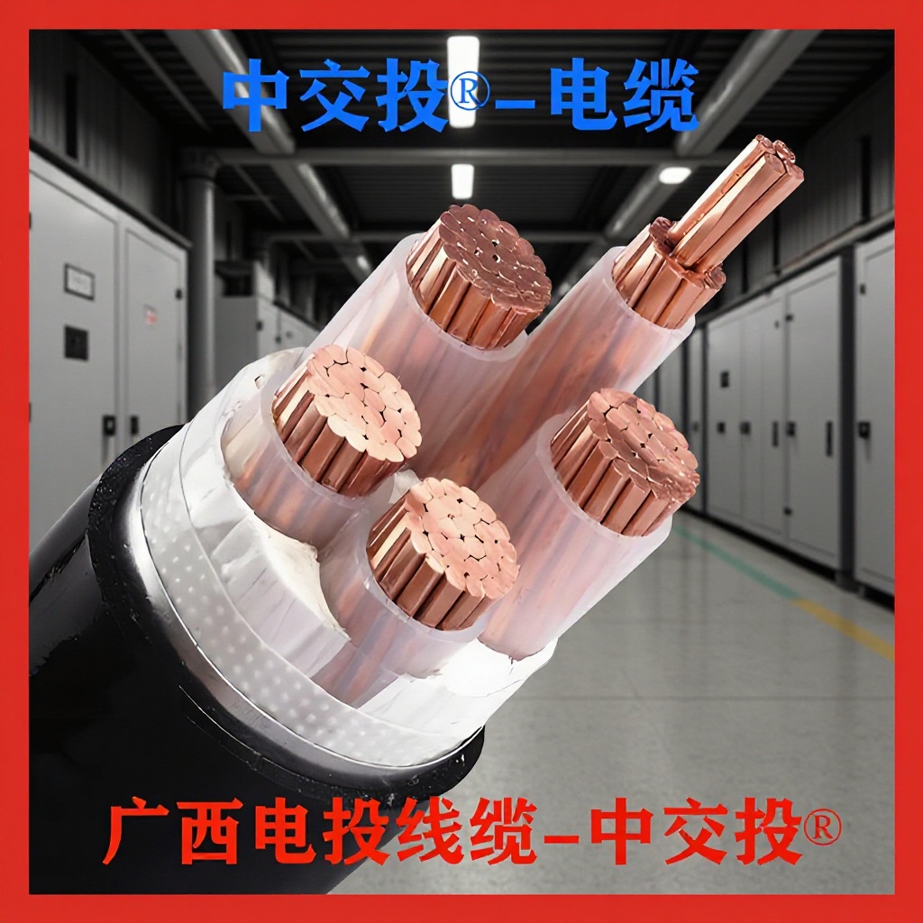 中交投®广西南宁ZC-YJV3+1/4+1*25x3550平方3+2*70铜芯电缆阻燃
