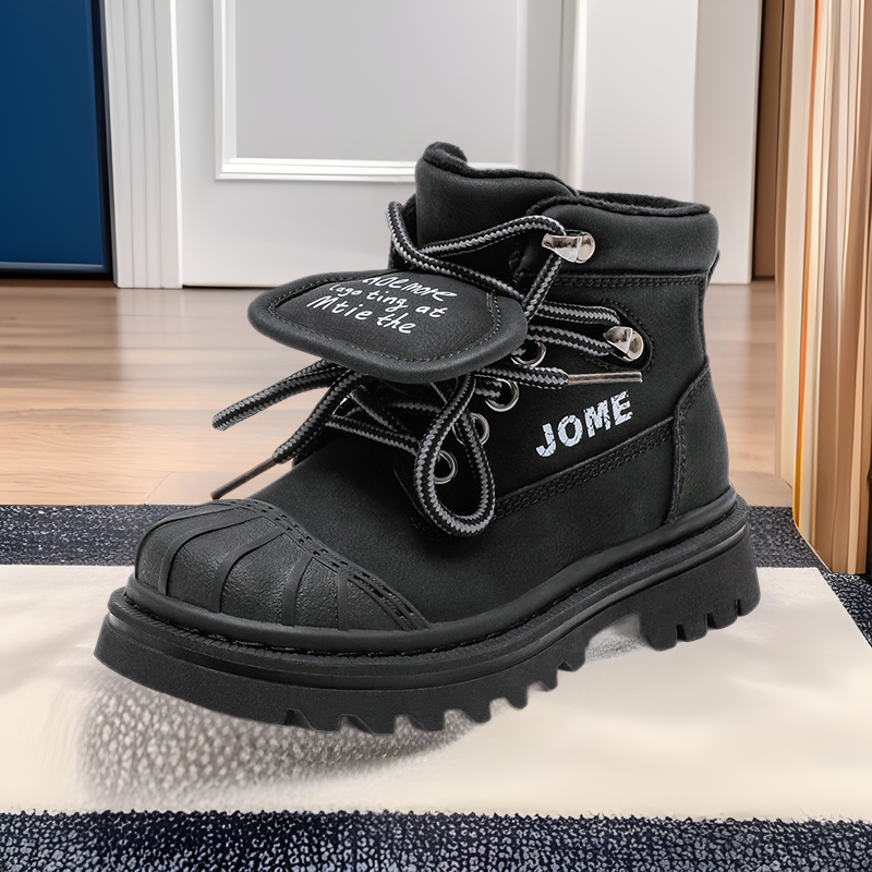 Boys Martin Boots 2023 Autumn and Winter New Children's Boots Large Children and Girls Fashion Non-slip Wear-resistant Rhubarb Boots