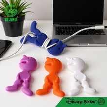 鱼骨头手机绕线器数码配件耳机线绕线器硅胶环保厂家大量生产批发