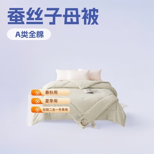 New Type A Cotton Silkworm Pupa Protein Two-in-One Silk Quilt Zipper Silk Quilt Spring and Autumn Quilt Winter Quilt Core