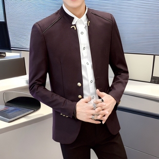 2024 spring new men's casual suit ruffian handsome small suit men's wedding dress men's coat a generation of hair