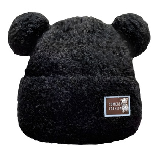 Winter hat women's 2023 Teddy velvet bear ear protection knitted hat autumn and winter South Korea fleece-lined warm hat