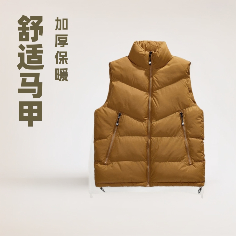 Comercio exterior transfronterizo primavera, otoño, invierno chaleco de hombre chaqueta de moda coreana hombro sin mangas grueso algodón clip de caballo caliente