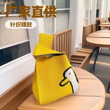 厂家批发针织包手腕包托特包手提包针织袋女包针织镂空