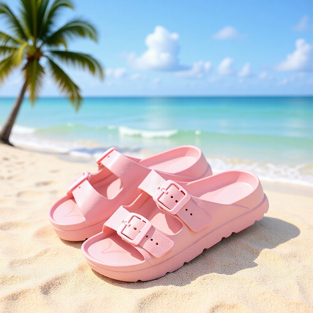 Новые многоцветные тапочки eva женские сандалии на толстой подошве дикие нескользящие и удобные регулируемые пряжки пляжные холодные тапочки