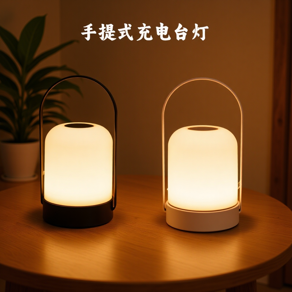 Courtyard Night Light, Terrace Garden Atmosphere Ornament, Touch Dimmable Outdoor Camping Rechargeable Table Lamp with Stepless Dimming