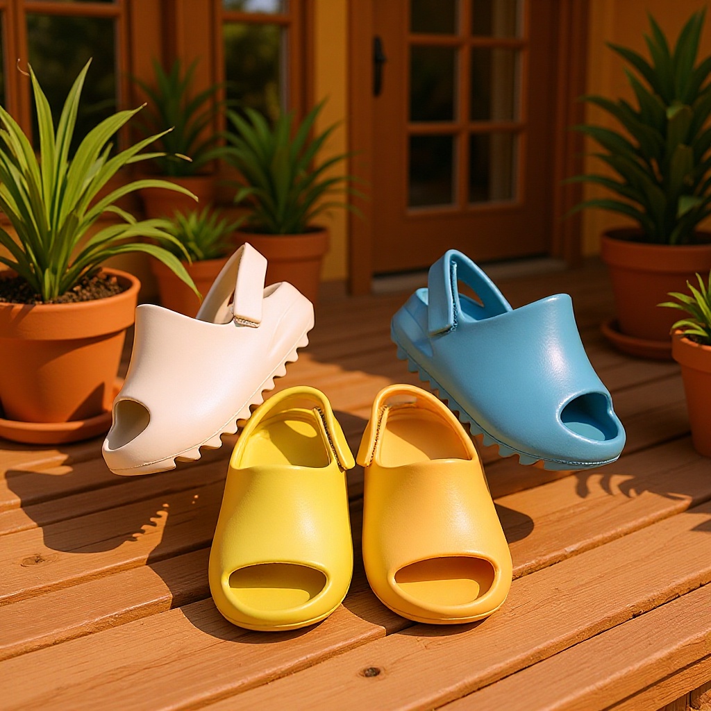 Summer Children's Coconut Slippers for Girls, Thick-Soled Indoor Home Eva Slippers with Heel Cover for Babies, Boys' Summer Cross-Border Slippers Summer Children's Coconut Slippers for Girls, Thick-Soled Indoor Home Eva Slippers with Heel Cover for Babies, Boys' Summer Cross-Border Slippers