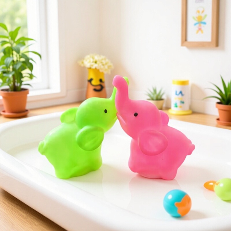 Creative Gift Cartoon Elephant Colorful Always-On Glowing Slow Flashing Color-Changing Night Light E-Commerce Night Market Stall Goods Wholesale