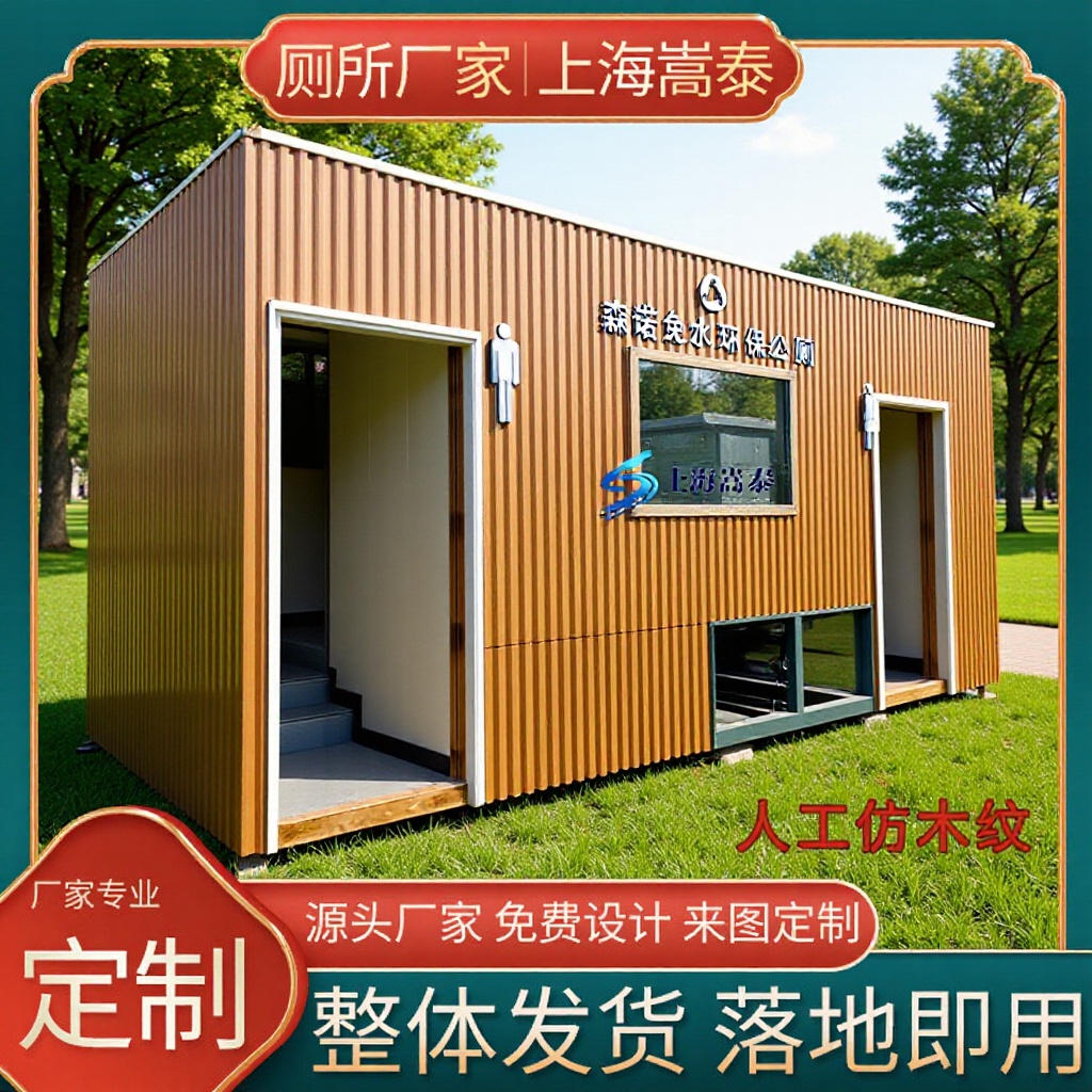 上海厂家直供户外移动厕所 景区智能水冲环保公厕 人工仿木纹公厕