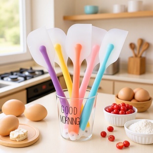 Silicone Scraper Integrated Cream Spatula Nougat Cake Scraper Baking Tools High Temperature Resistant Baking Shovel