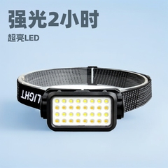 誘導ヘッドランプ、強力なCOBライト、充電式超高輝度LEDライト、釣り用ヘッドマウント型屋外懐中電灯、長時間使用可能