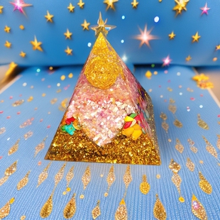 Cross-border new heart peach flower love energy pyramid decoration love night light can be sent on behalf of one piece