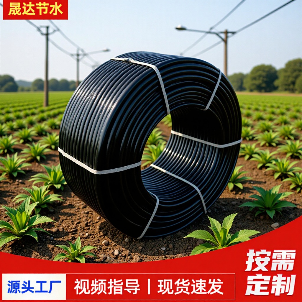 PE管给水用绿化管滴灌管农业大棚花卉果园节水灌溉黑色PE盘管