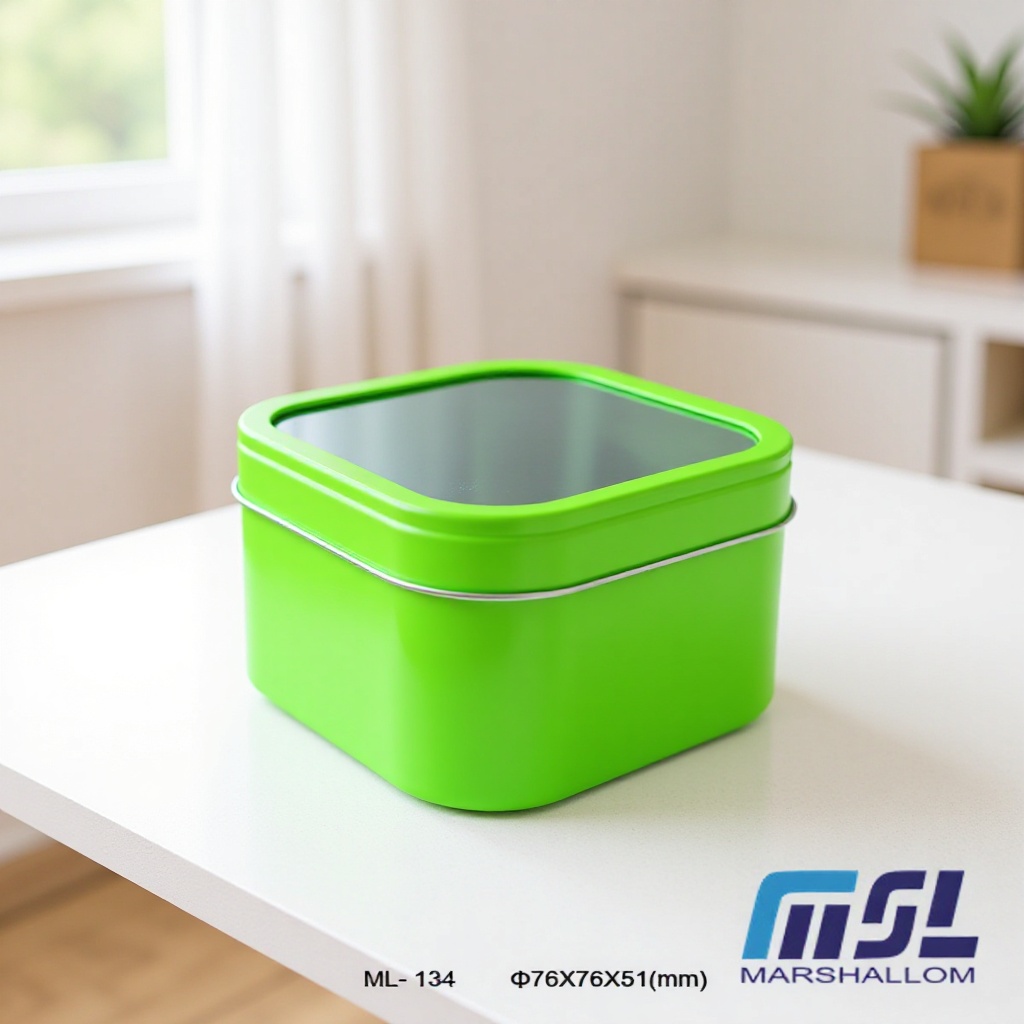 源头厂家 优惠供应精美马口铁ML-134开窗铁盒 糖果盒