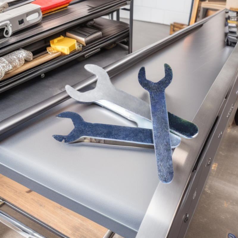 现货型开口扳手蓝白锌手动简易单头扳手工具批发铁皮扳手扣件