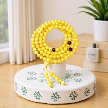 民族风长串多圈黄色圆珠仿蜜蜡手链饰品男女时尚手饰可做车挂批发