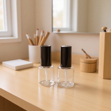 10ml塑料空瓶儿童指甲油瓶 水性指甲油瓶 圆柱形带毛刷空瓶