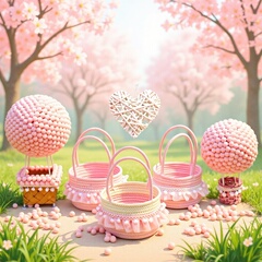 小清新积木卡通可愛高颜值手工编织收纳少女心舞蹈篮子布料玩具