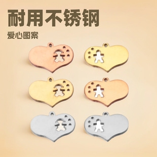 Stainless steel love boy girl couple pendant couple Jewelry pendant diy necklace earrings jewelry accessories