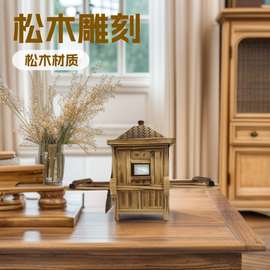 厂家定制木制花轿仿真官轿木质八抬大轿创意工艺摆件木制工艺品