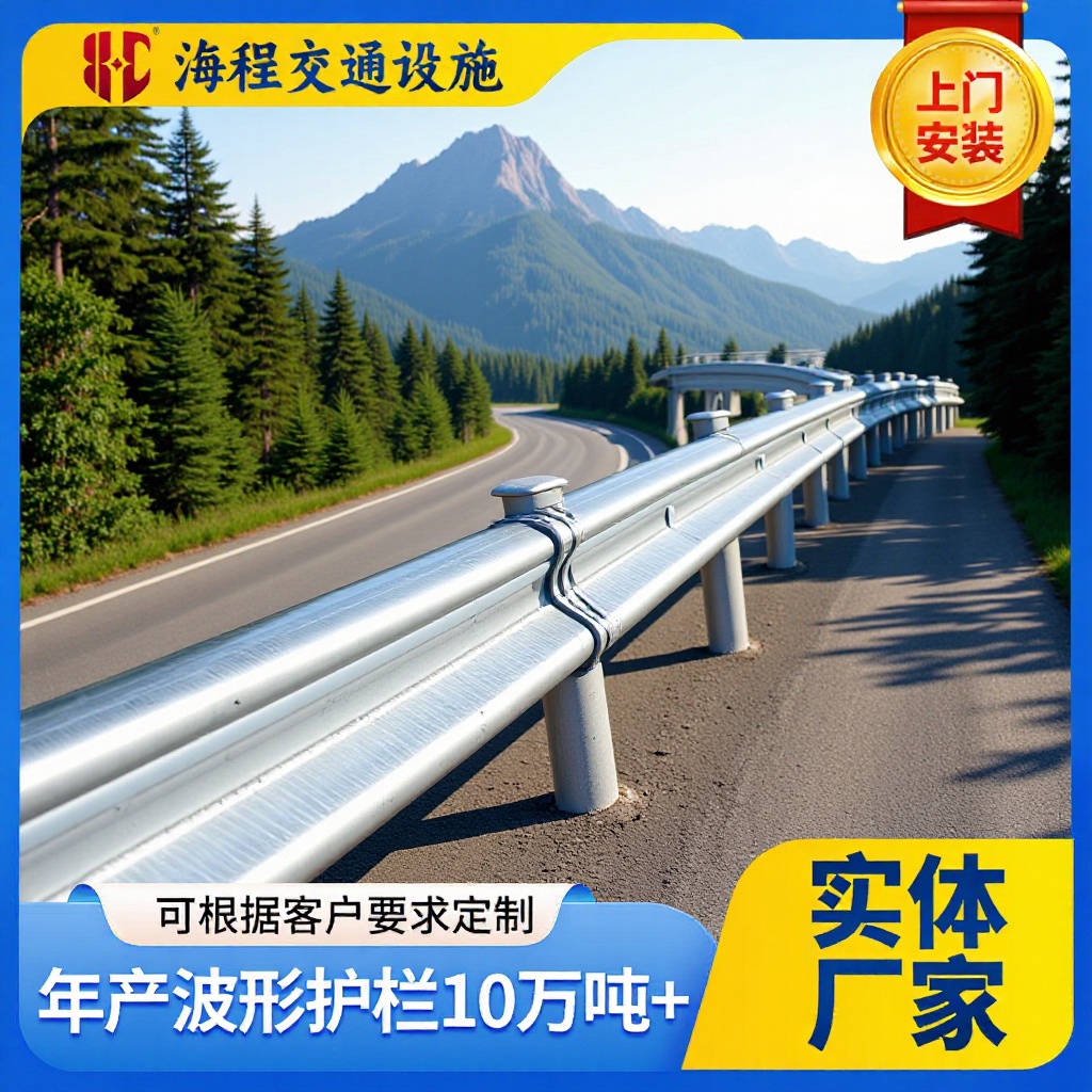波形护栏高速公路q235b波形梁护栏板 国道省道公路防撞护栏板