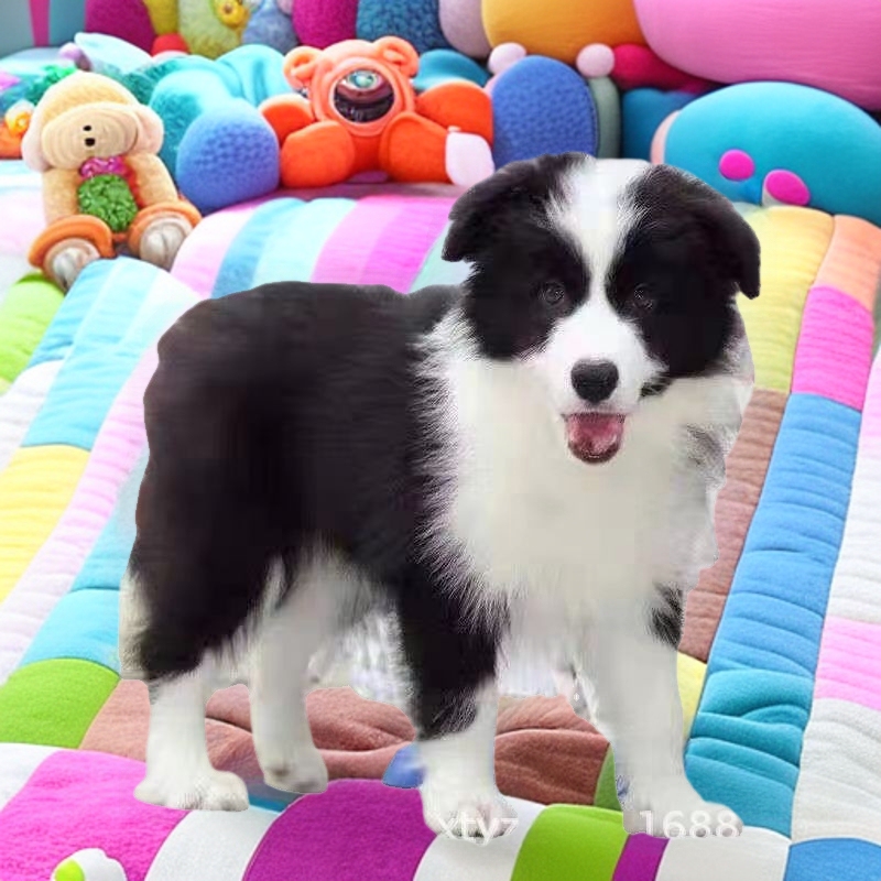 Border Collie Black and White Meteorite Red-Brown Border Collie Puppies Live Dogs Wholesale Vaccinated Pet Dogs