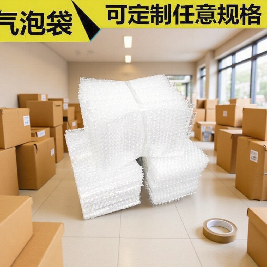物流保护气垫膜防震包装膜气泡膜裁片切片气泡袋中泡新料