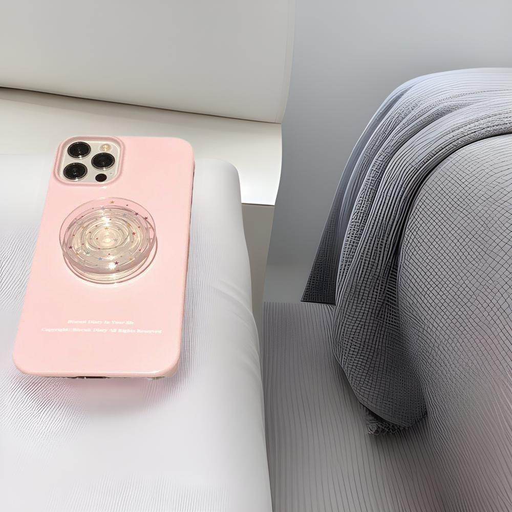 Corazón de una niña caramelo estrella soporte de airbag de teléfono móvil 3m pegado goteo de pegamento telescópico escritorio perezosos persiguiendo artefactos de drama simple