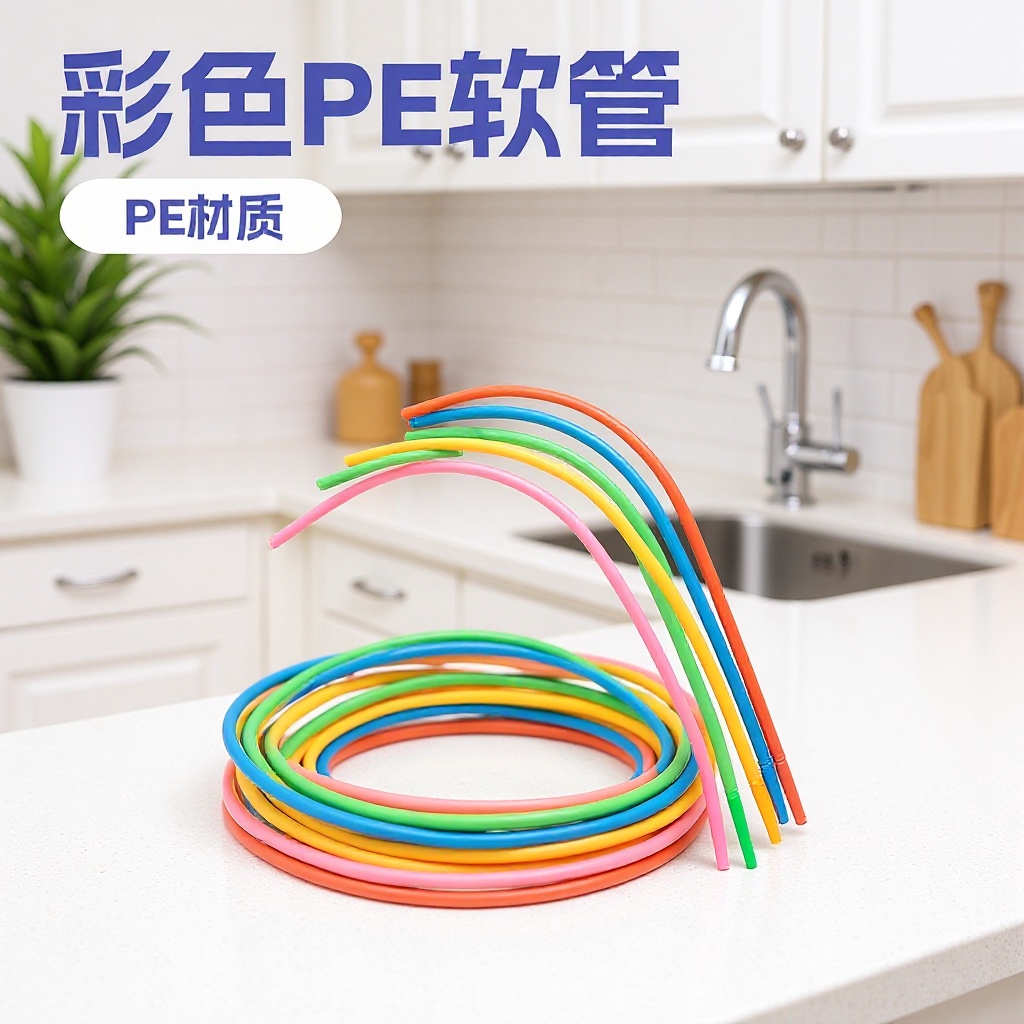 带嘴吸管塑料彩色缠绕波纹PE材质厂家直销可按需生产