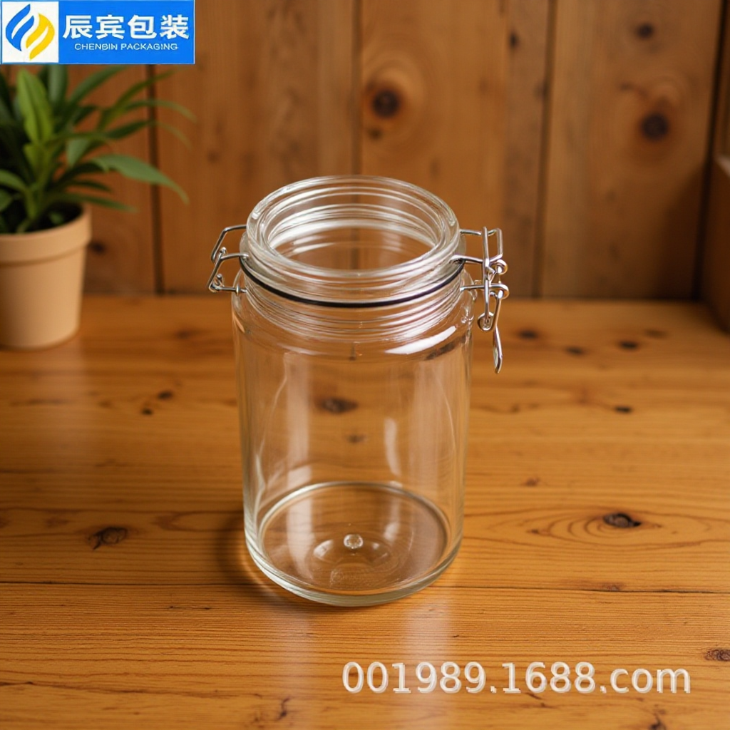 透明密封罐1000ml 饼干干果干菊花茶叶储物罐食品级材质塑料瓶子