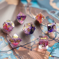 DDND Run группа с острым углом эпоксидной смолы Dice многогранник RPG COC Dragon & Dungeon настольный тур KTV