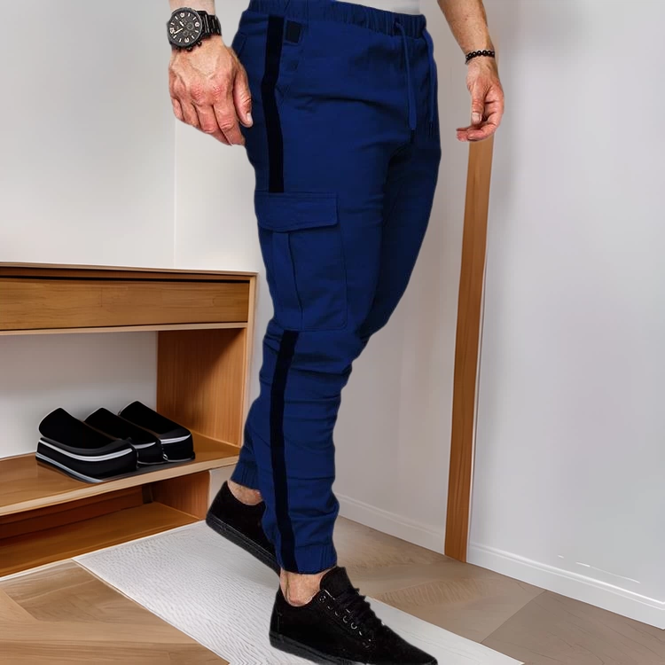 Мужские повседневные брюки Amazon с множеством карманов, популярные в Европе и Америке, для работы и отдыха, удобные тканые брюки для мужчин