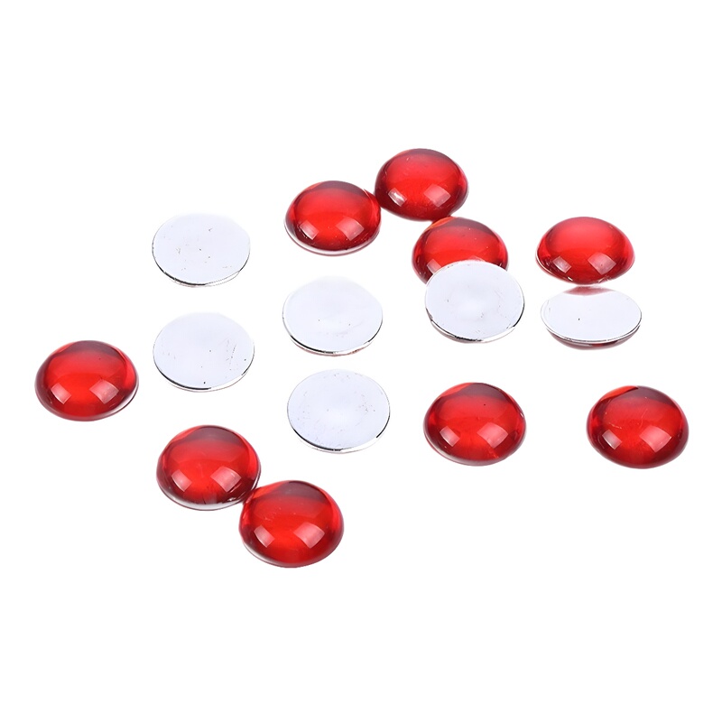 Semi-Circular Eye Beads Nail Art Accessories Mermaid Tears Plush Bubble Beads Flat-Bottomed Jelly Eyes Jelly Beads Glitter Beads