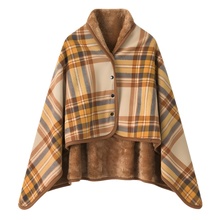 出口日本披肩小毛毯法兰绒办公室午睡斗篷冬季懒人保暖多功能盖毯