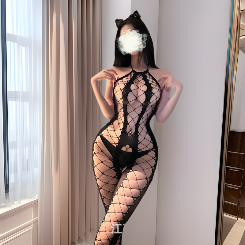 Sexy Stockings, Sexy Lace Hand-Torn Disposable Bed Sexy Stockings, Open Black Stockings, Full Body Fishnet Stockings Color