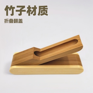 Bamboo single pen box pen box folding flip signature pen gift box in stock wholesale large quantity and excellent price