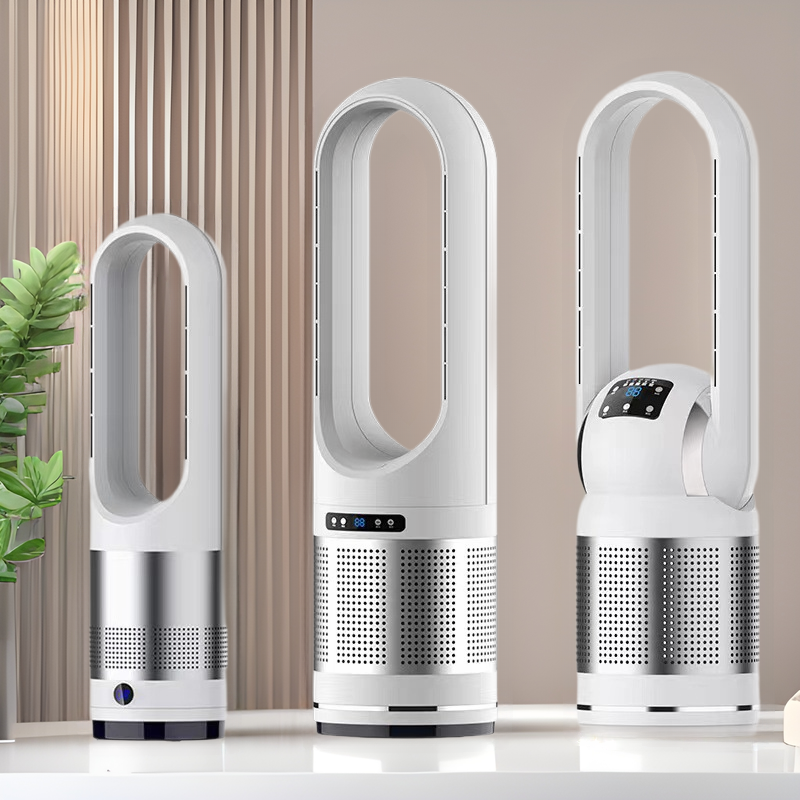 Fabricante 018JR ventilador sin cuchilla de doble uso hogar ventilador eléctrico calentador de piso purificación de aire