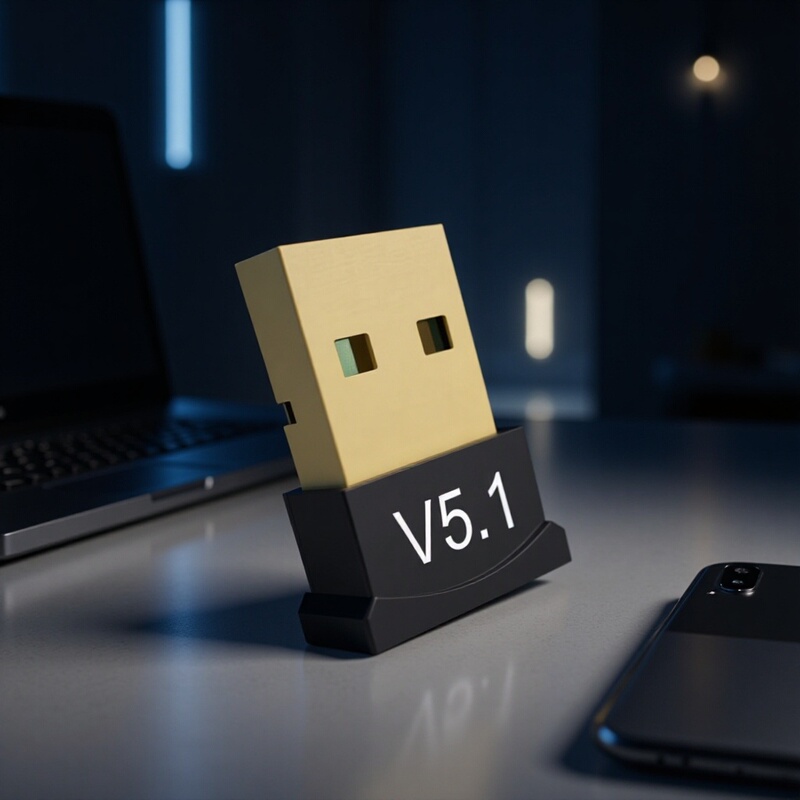 Cross-Border 5.1 Bluetooth Adapter USB Laptop Desktop Computer Wireless 5.1 Receiver Bluetooth Stick