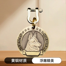 新款浮雕宠物吊牌铭牌黄铜防丢牌狗狗身份牌狗牌批发金属刻字猫牌