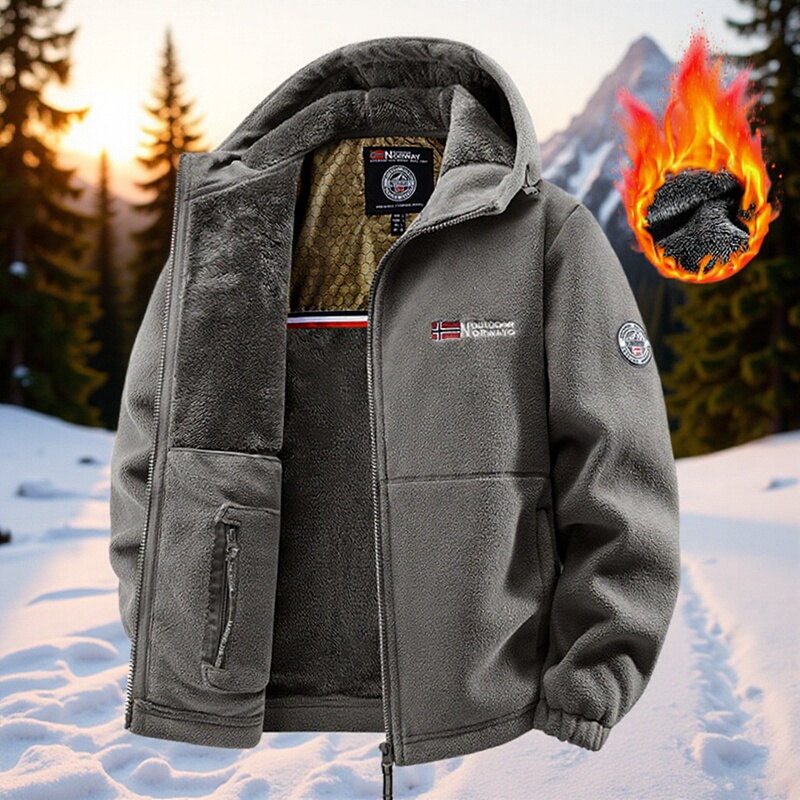 24-Hour In-Stock, Cross-Border Plus-Size Jackets for Middle-Aged and Elderly Men, Youth Fleece Jackets, Sports Couple Style, Norway