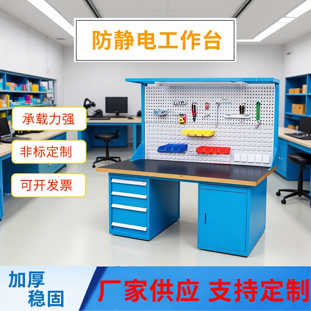 福建厂家钳工工作台重型挂板防静电工作台车间打包台耐磨操作台