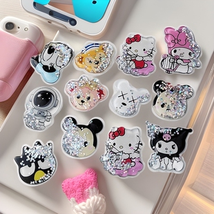 Cartoon Soft Tpu Oil-Infused Quicksand Oil Bag Patch Mobile Phone Case Quicksand Sheet Airbag Holder Universal Quicksand Oil Bag
