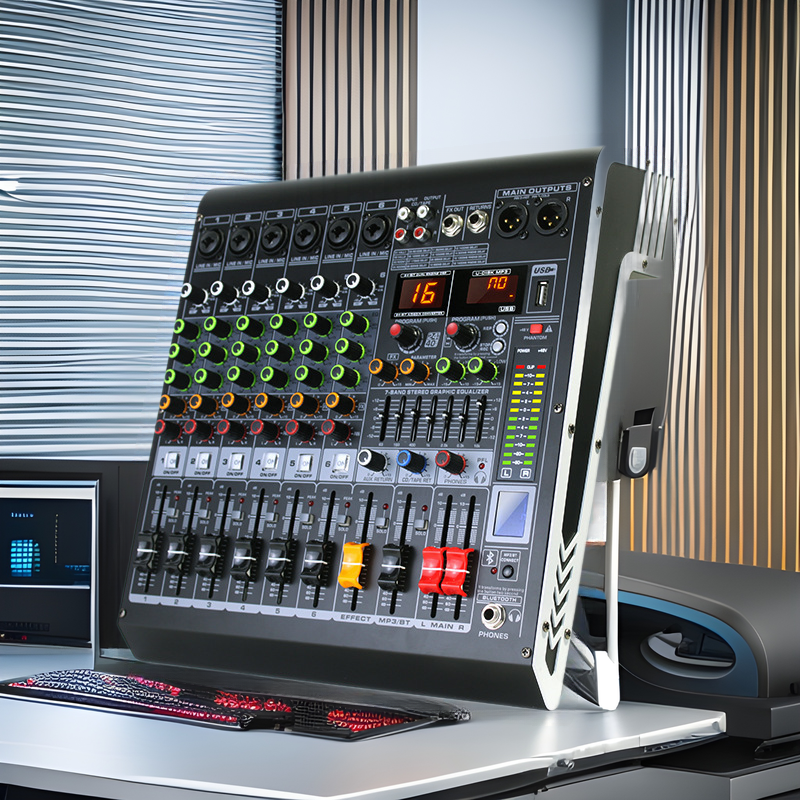 Cross-border source MC4/6/8 professional mixer built-in 16DSP effect Bluetooth 24BIT stage performance