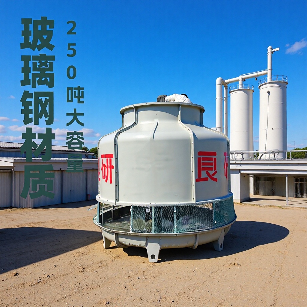 广东良研厂家供应小型250圆形换热冷却塔玻璃钢凉水塔逆流散热