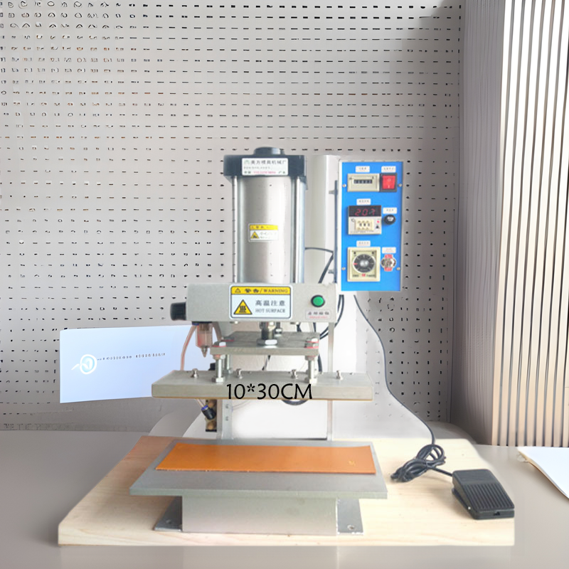U.S. pneumatic hot stamping machine creasing machine automatic roll paper LOGO branding leather plastic paper trademark thermal transfer printing