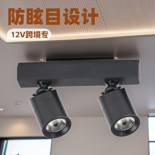 mini spotlight magnetic 3W double head Display Cabinet lamp 12V lamp magnetic embedded track lamp